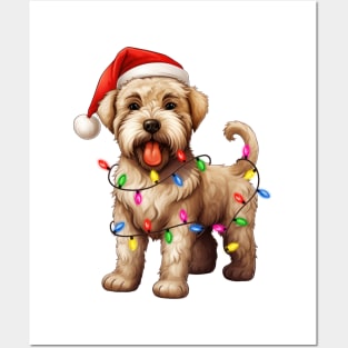 Christmas Soft Coated Wheaten Terrier Posters and Art